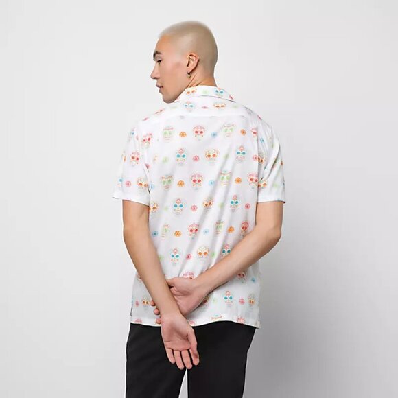 #28❤️ BNWT VANS DIA DE MUERTOS SUGAR PARADE BUTTONDOWN SHIRT - Picture 3 of 9